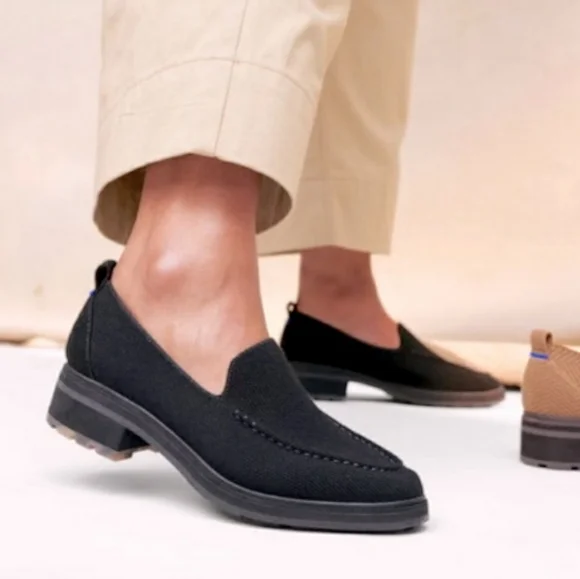 Rothy's Black The Lug Loafer - Picture 1 of 8